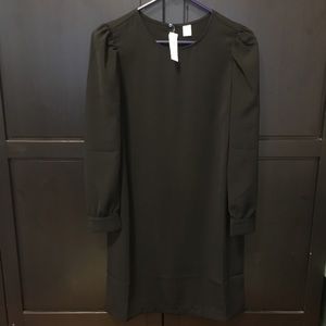 NWT OLD NAVY Black Sheath Dress Rouche Shoulder